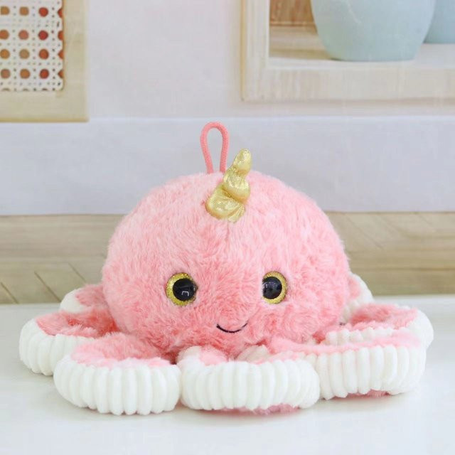 Bai Fen Bai dolls and toys Krake Plüschtier, rosa, 20cm - Bild 1
