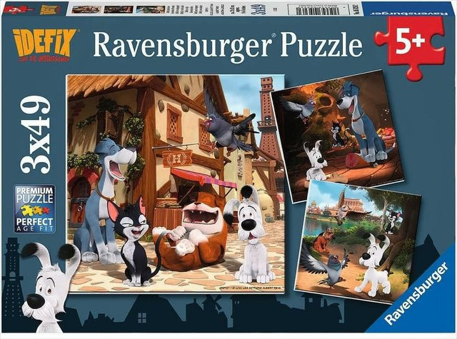 Ravensburger Disney Idefix und seine tierischen Freunde, Puzzle, 3-teiliges Set - Bild 1