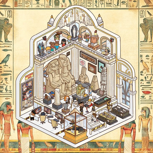 PickJoy DIY 3D Pharao der Fluch Miniatur Aufkleber Set, dekorative Relief Szene in Multicolor - Bild 1