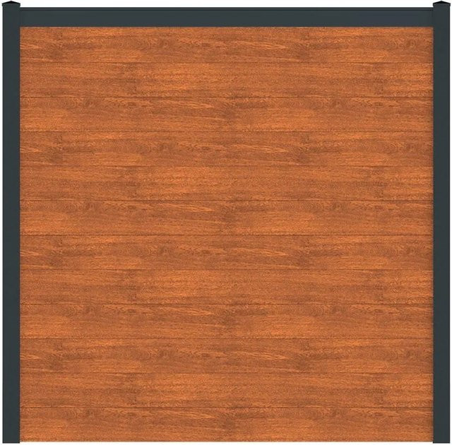 Vidual Sichtschutzzaun Snap 140 aus Aluminium in Light Oak, blickdicht, Montage zum Aufdübeln, Höhe: 175 cm, Breite: 28,37 m - Bild 1