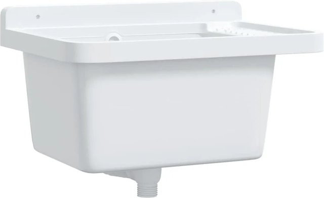 vidaXL Wandwaschbecken aus Harz in Weiß B/T/H: 50 x 35 x 24 cm - Bild 1