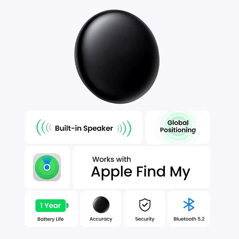 Beyond Bluetooth Anti-Verlust-Tracker für Apple Find My, Bluetooth Range Tracking Locator für iOS iPhone, Schwarz, 1/2/3/4er-Pack - Bild 3