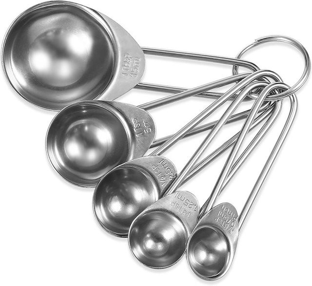 5er Set Edelstahl Messlöffel von xianyi01 in Silber zum Backen und Kochen - Bild 1