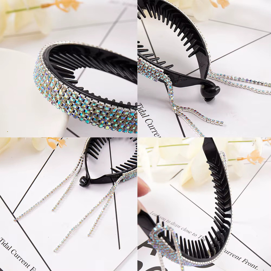 FORWOT Haar Clips, Strass Quaste, Damen - Bild 4