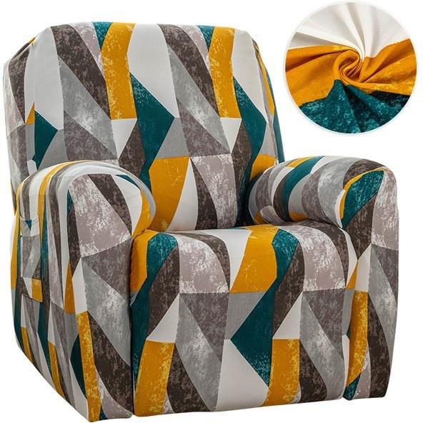 Lellen Floraler Stretch-Liegesofabezug für 1 Sitz, abnehmbarer Schonbezug für Relax-Sessel in Multicolour - Bild 1