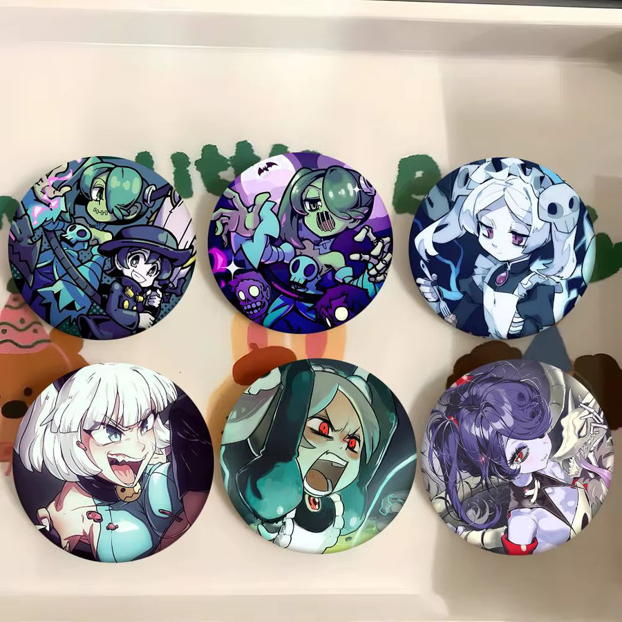 Brosche Skullgirls Rundes Abzeichen, Anstecknadel - Bild 3