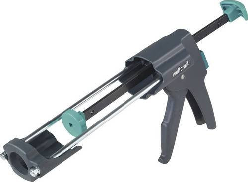 Wolfcraft Kartuschenpresse MG 600 Pro aus Kunststoff für zähe Dichtstoffe in Schwarz und Türkis - Bild 1