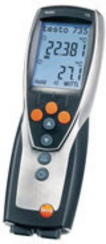 Testo 0560 7351 Temperatur-Messgerät in Grau mit Pt100 Fühler für den Bereich -200 bis +1370°C sowie K, T, J, S Typen - Bild 1