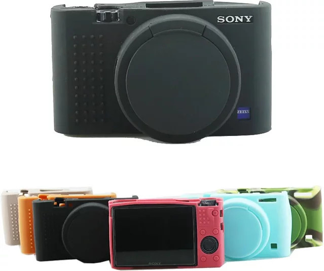 Weiche Silikon Kamera Tasche für Sony RX100 III RX100 IV RX100 V RX100 VI RX100 VII in Schwarz - Bild 1