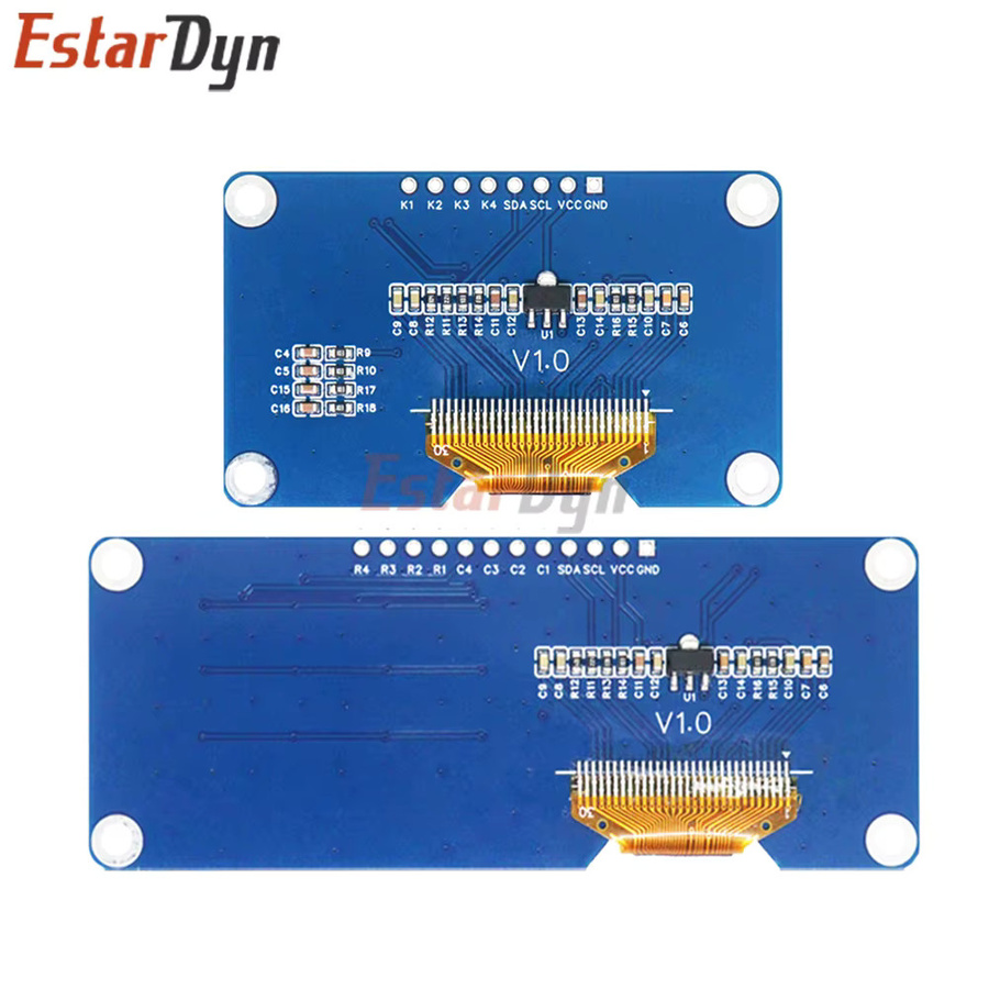 Estardyn 1,3 Zoll OLED-Display SSD1116 mit 4x4 Matrix-Tastaturmodul I2C und SPI für Raspberry Pi und ESP32 in Weiß und Blau - Bild 2
