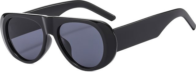 BYLEN Sonnenbrille, oval, Vollrand, Kunststoff, schwarz, Damen - Bild 1