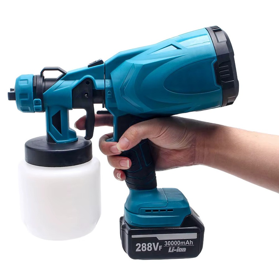 Magnitt Elektrische Akku-Spritzpistole Cordless Farbspritzgerät für Auto, Möbel und Stahl mit 800 ml Fassungsvermögen, kompatibel mit Makita 18V Akkus - Bild 5