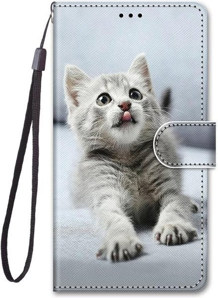 YiKELO Flip Ledertasche für iPhone 11, 11 Pro, Xs, X, 8, 7, 6s, SE 6, 7, 8 in Grau - Bild 1