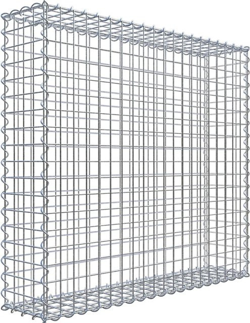 Gabiona Spiralgabione aus Stahl in Silbergrau, B/T/H: 100 x 20 x 90 cm - Bild 1