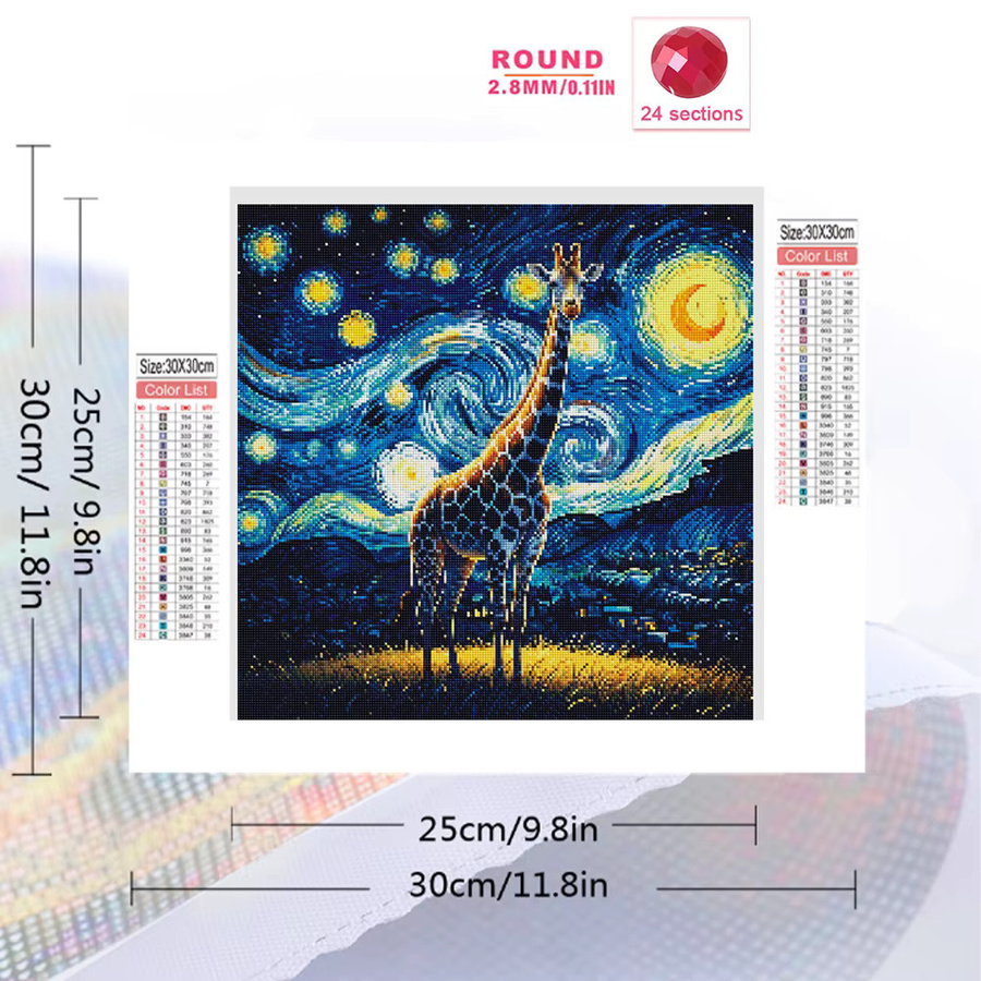 EverShine Diamant Mosaik Giraffe Bild als Strass Malerei für Kinder - Bild 2