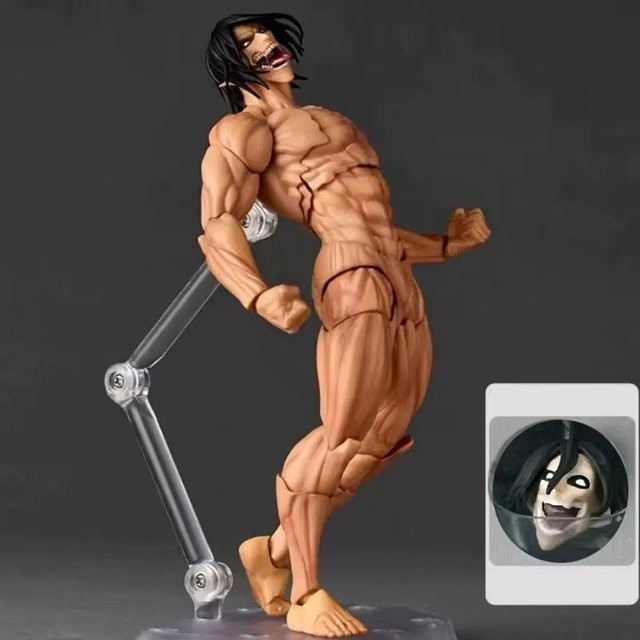 Kaiyodo Attack On Titan Eren Jaeger Actionfigur, PVC-Figur, Einzelfigur - Bild 1
