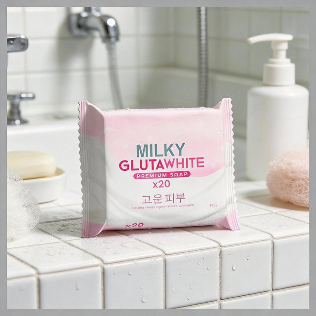 eelhoe Milky Glutawhite Premium-Seife, 70g, Körper- und Gesichtsreinigung - Bild 1