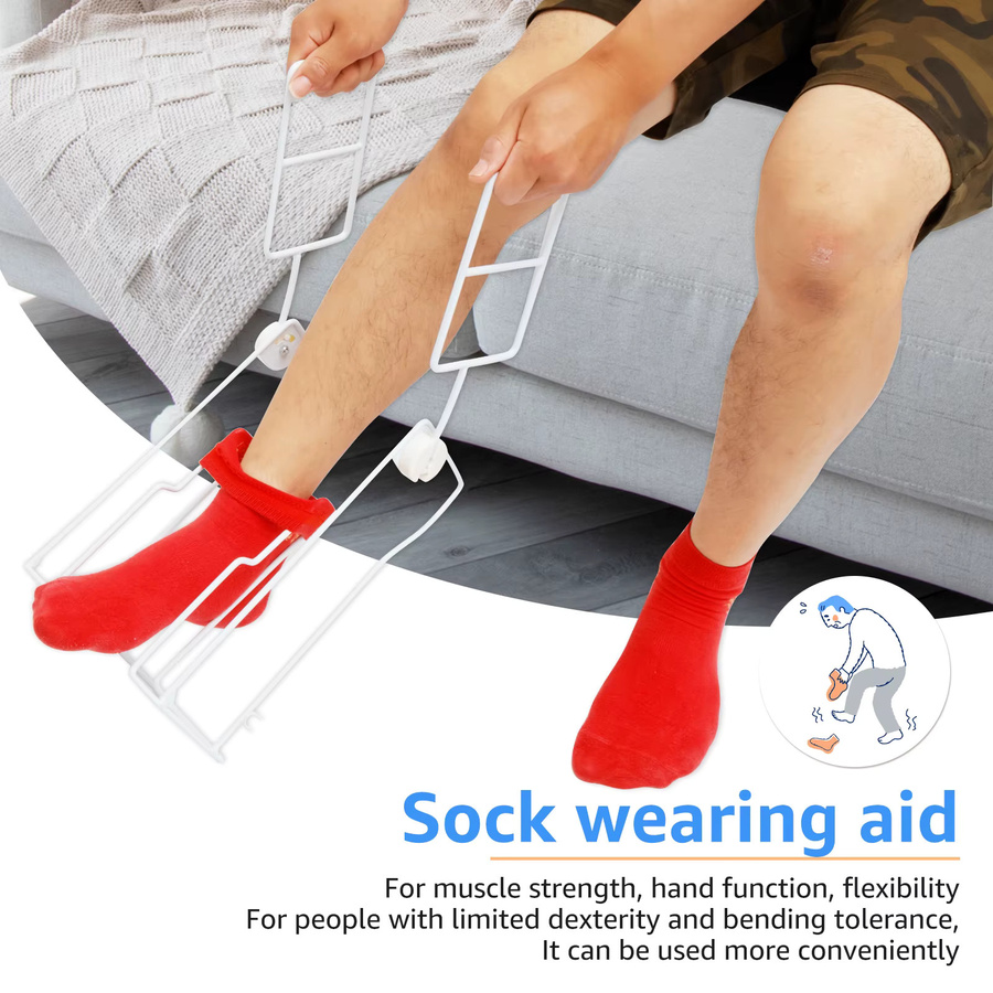 Donner Adaptive Dressing Aid Kompressionsstrumpf-Anziehhilfe mit faltbaren Griffen - Bild 2