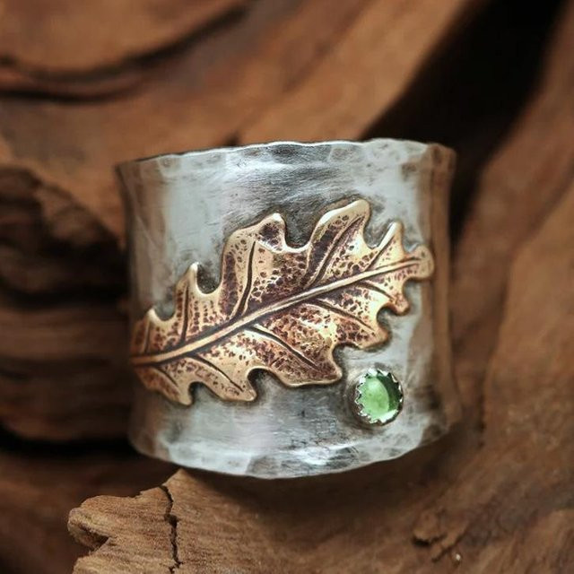 YIRAN Ring, Kupfer, Schwarz, Biene Schmetterling Blume, Unisex - Bild 1