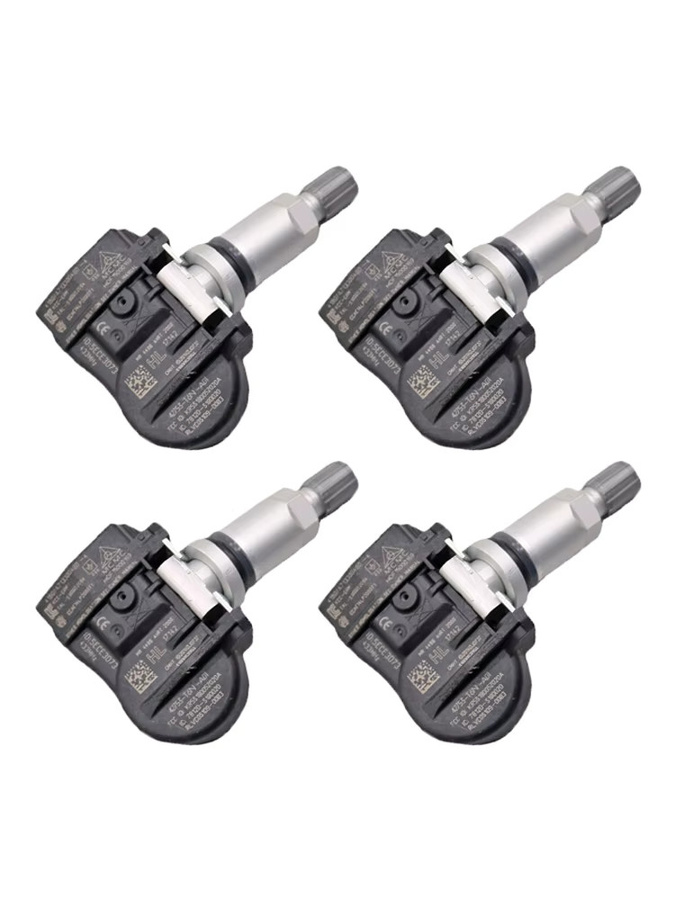 GANGLE 4er-Set Reifendrucksensor TPMS 433MHz für Acura NSX, RDX, Honda Odyssey, Pilot und Ridgeline, Farbe: Schwarz, Teilenummer 42753-T6N-A01 und 42753-TG7-A51 - Bild 2