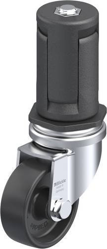 Blickle LRA-POA 50G-ER05 Lenkrolle aus Stahl und Kunststoff, Farbe: Schwarz, Rad-Durchmesser: 50 mm, Tragfähigkeit: 75 kg - Bild 1