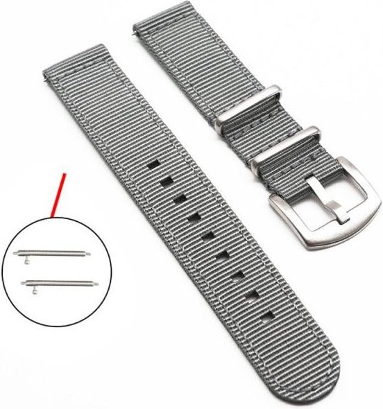 Uhrenarmband Nato-Nylon, 22 mm, gray, Herren - Bild 1