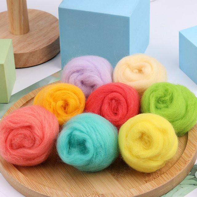 Bunte Filzmischung aus Wolle für DIY-Handarbeiten, 60 g, Mehrfarbig - Bild 1