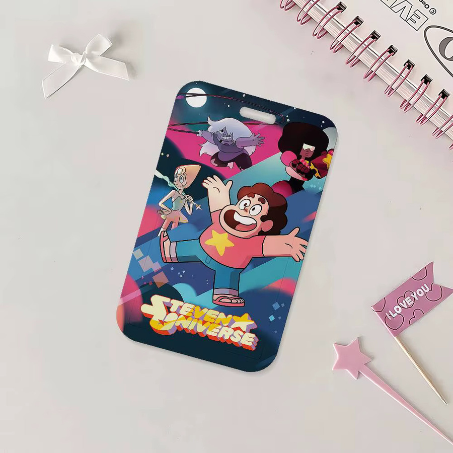 S-Steven U-Universe Ausweishalter mit Umhängeband in Multicolour für Büro und Schule - Bild 3