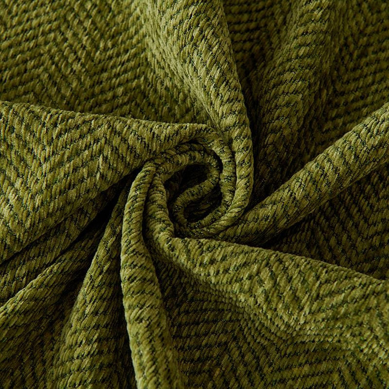 BC-Warm Home Universal Sofa-Bezug aus Chenille im Fischgräten-Design, Farbe: Grün, B: 180 cm, T: 130 cm - Bild 2