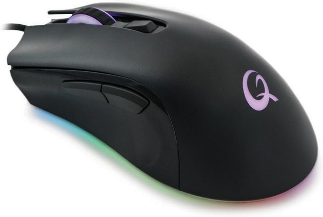 QPAD DX-120 Gaming Maus in Schwarz mit 12000 DPI für Shooter - Bild 1