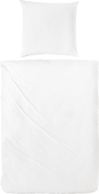 H.G. Hahn Bettwäsche aus Mako-Satin in Weiß mit Reißverschluss, B/H: 155 x 220 cm und 80 x 80 cm - Bild 1