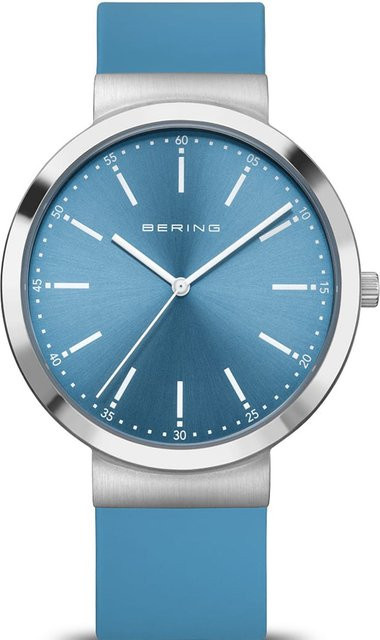 Bering Damenuhr, Quarz, Edelstahl, 41 mm, Silikon, 5 ATM - Bild 1