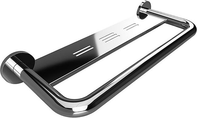 Brillantbad BELP Haltegriff aus Edelstahl poliert in Silber, B/H/T: 58 x 8 x 22 cm, 120 kg Traglast für Bad und WC zum Bohren - Bild 1