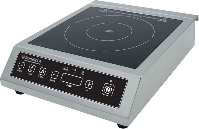 Schneider Induktionskochfeld COOK 500 in Silber, Edelstahl und Glas, B/T/H: 33 x 42,5 x 10,5 cm - Bild 1