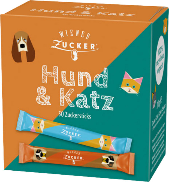 Wiener Zucker "Hund & Katz" Zuckersticks 50 x 4 g - Bild 1