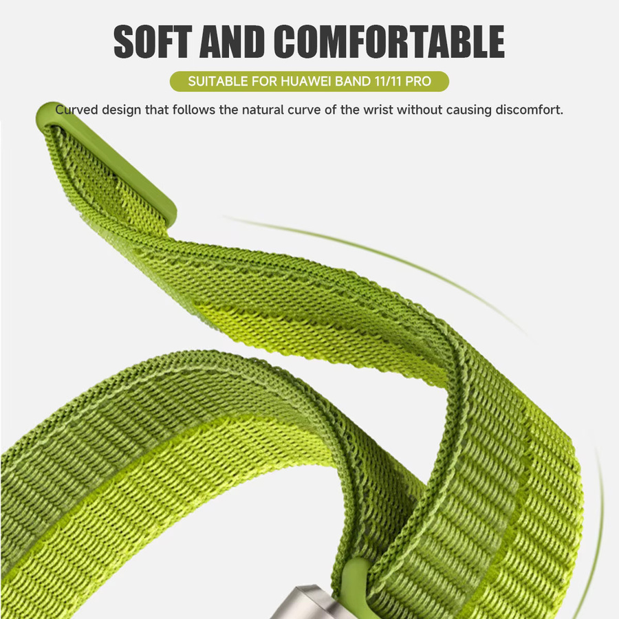CAOWTAN Uhrenarmband Nylon, grün, Unisex - Bild 5