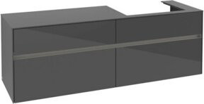 V&B Waschtischunterschrank Collaro in Anthrazit mit LED-Beleuchtung 12W, B/T/H: 160 x 54,8 x 50 cm - Bild 1