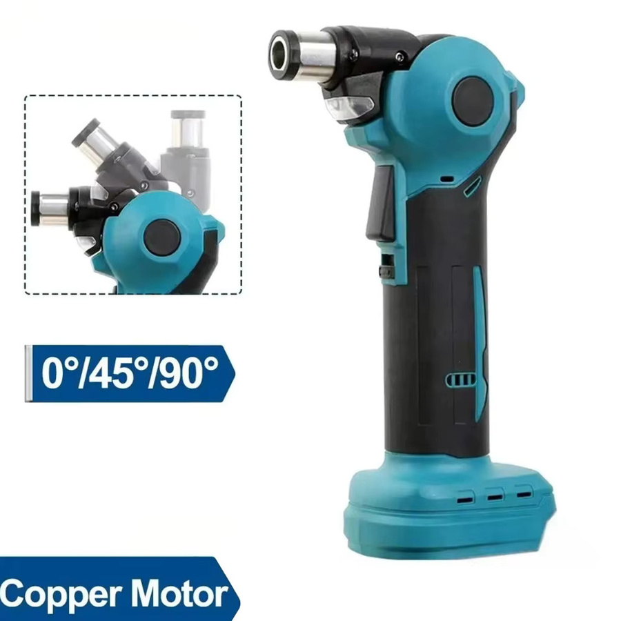 Podofo Akku-Bohrhammer mit LED-Licht in Blau, kabelloser elektrischer Bohrhammer mit Kupfermotor und verstellbarem Arbeitswinkel für Beton und Ziegelwände - Bild 5