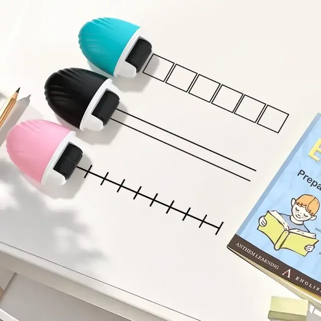 Selbststempelnder Mathe-Korrekturrollen-Stempel für Lehrer mit Doppellinien-Gitter für Mathematik und Englisch - Bild 1