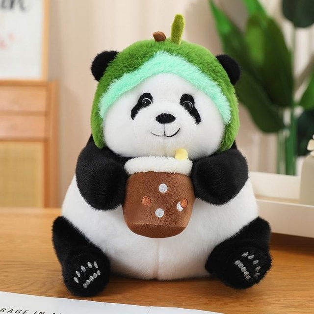 Yiran toy Panda Drache Bambus Frucht Fubao Schwestern Plüschpuppe, Plüschtiere - Bild 1