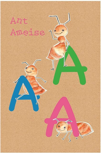 Komar Wandbild ABC Animal A Paper Poster Multicolor B: 30 cm, H: 40 cm - Bild 1