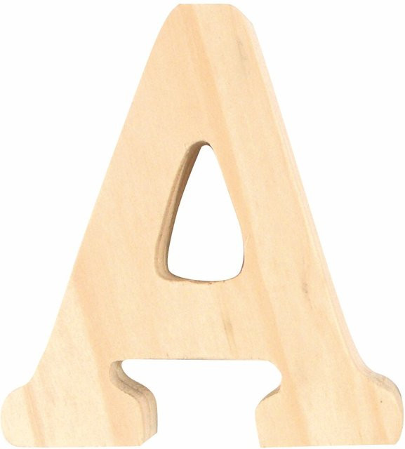 Rico Design Holz-Buchstabe A für die Tischdekoration, Höhe: 8,0 cm - Bild 1