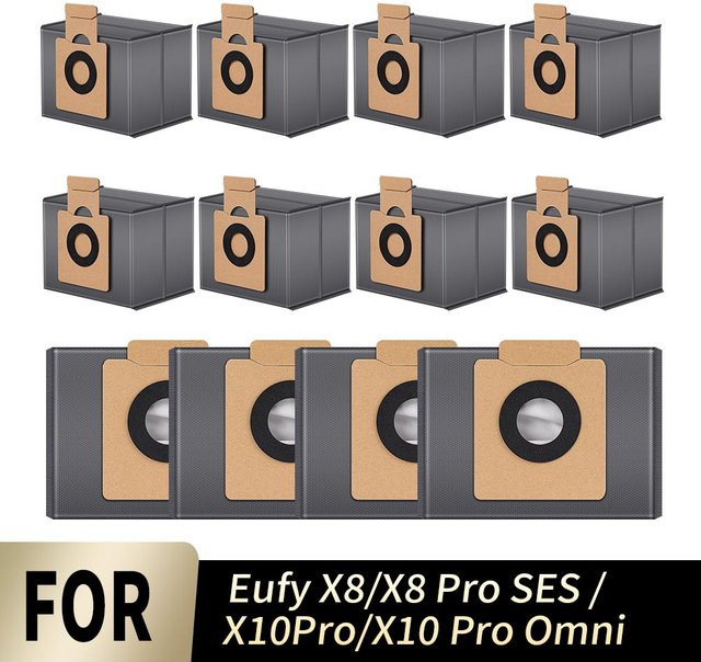 WINDNINJA Ersatz-Staubbeutel für Eufy Clean X8 X8 Pro SES X10 Pro X10 Pro Omni Selbstentleerende Station Roboter-Staubsauger Zubehör - Bild 1