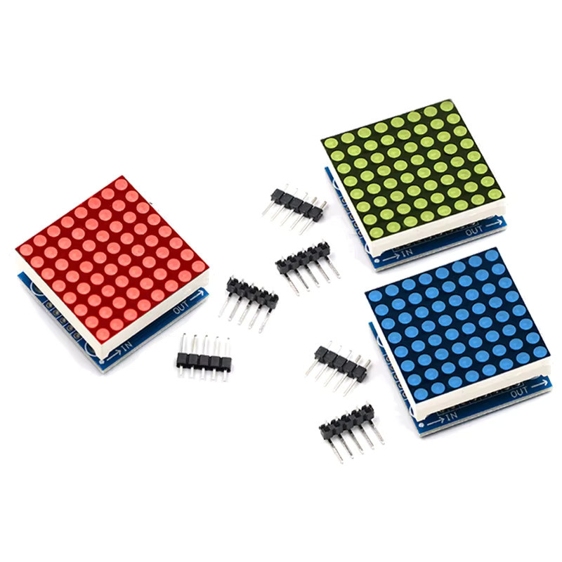 STJF Max7219 Punkt Matrix Modul DIY Kit rote LED-Anzeige zur MCU-Steuerung - Bild 2
