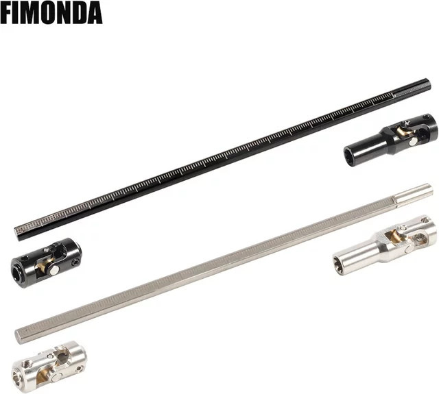 Fimonda Edelstahl Cut-to-Length Antriebswelle, 1:10, Metall, Schwarz, Grau - Bild 1