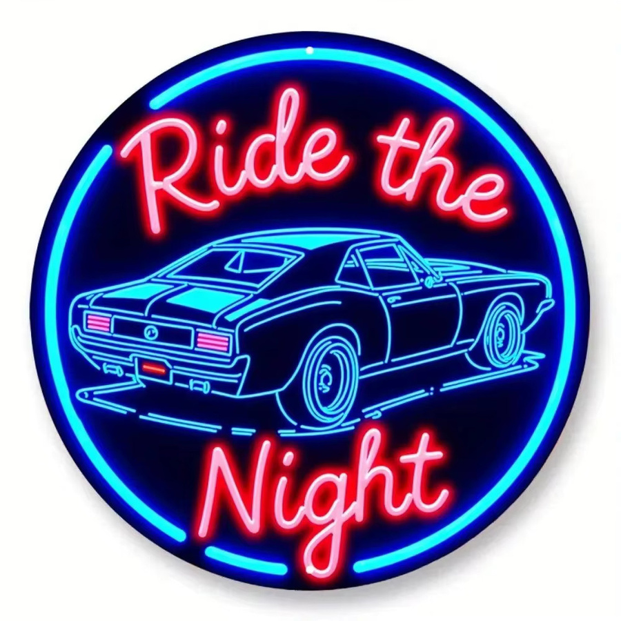 CIFBUY Vintage Muscle Car Metallschild als Retro Wandkunst für Garage und Männerhöhle, quadratisch, B/H: 20 x 20 cm - Bild 5