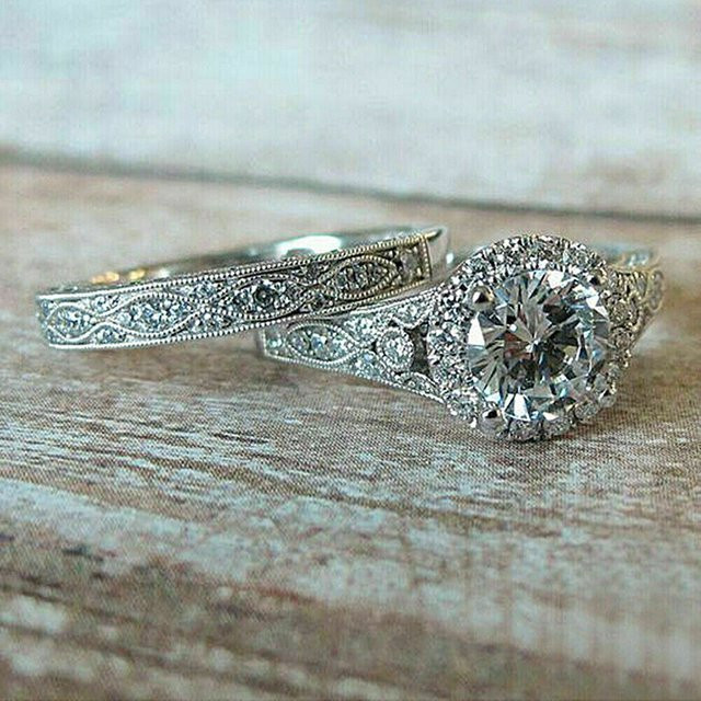 Huitan Eternity Ringe, Silber, Zirkonia, Damen, Hochzeit - Bild 1