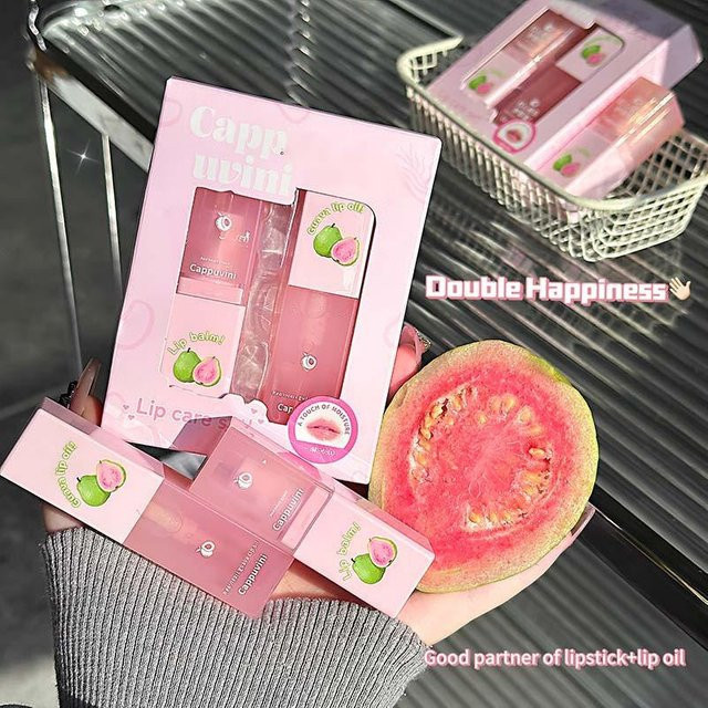 Cappuvini Lip Balm und Lip Oil Set, Unisex, für empfindliche Lippen - Bild 1