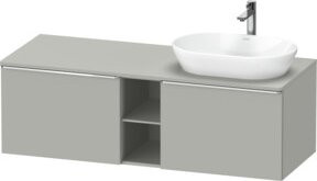 Duravit Waschtischunterschrank D-Neo in Grau Beton matt, Wandmontage, B/T: 140 x 55 cm - Bild 1
