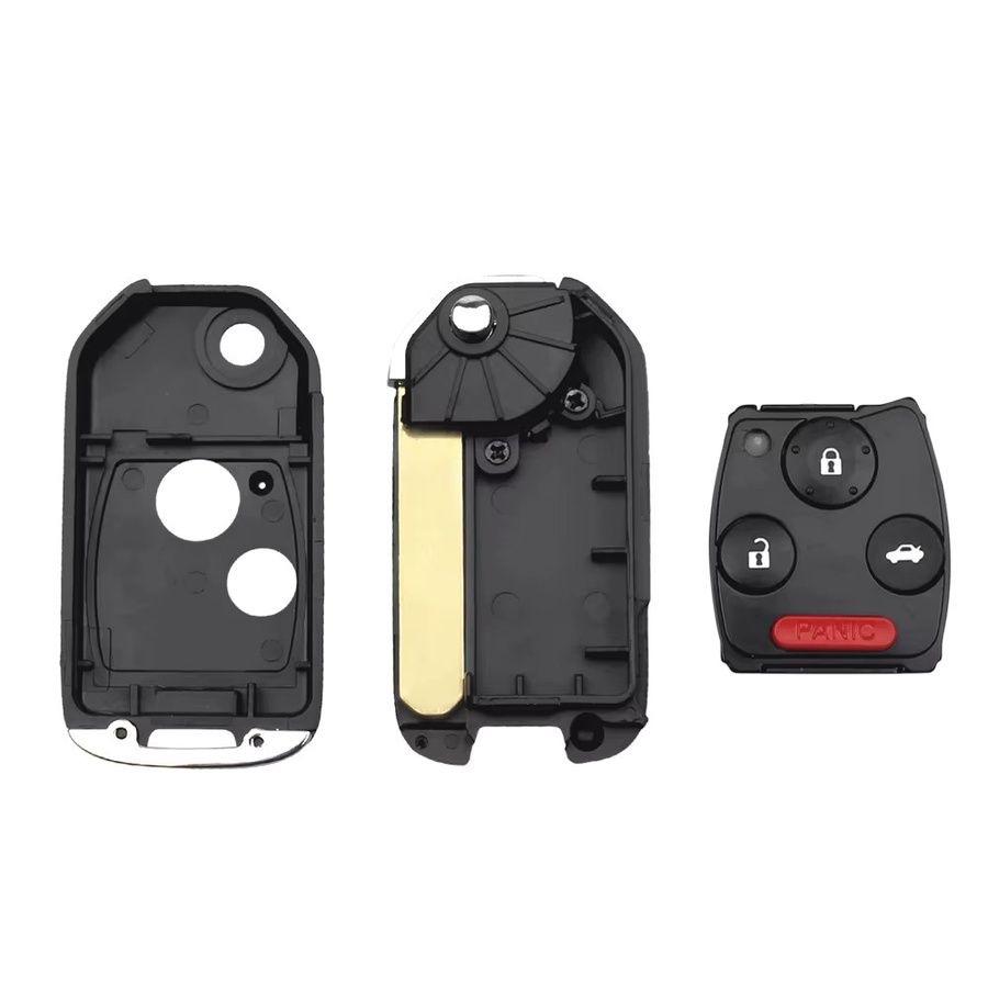 Yiqixin Flip Remote Autoschlüssel Shell mit 2/2007 Tasten in Schwarz für Honda Accord Civic CRV Pilot Insight Jazz HRV 2013-2016 mit ungeschnittener Klinge - Bild 4